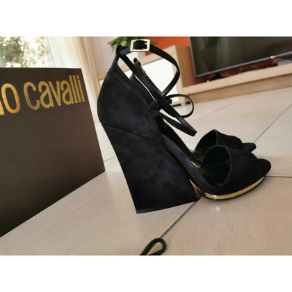 Roberto Cavalli Sandals Suede in Black