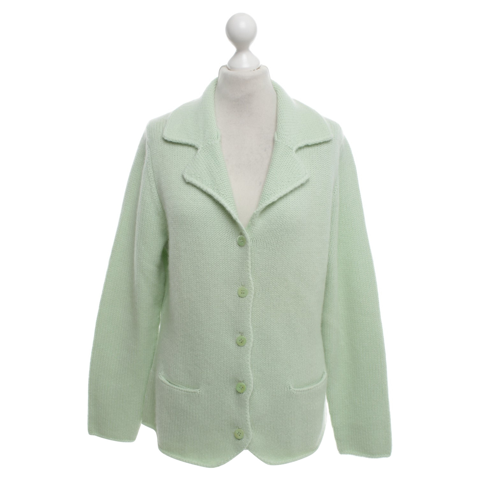 Allude Cashmere Cardigan In Mint Green Second Hand Allude Cashmere Cardigan In Mint Green Buy Used For 0