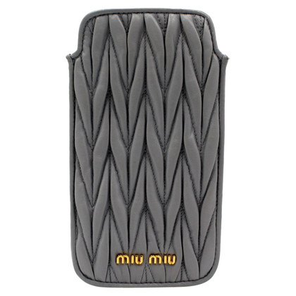 Miu Miu Accessory Leather in Grey