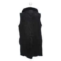 Faith Connexion Gilet in Pelle in Nero