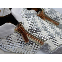 Alexander Smith Sneakers aus Leder in Silbern