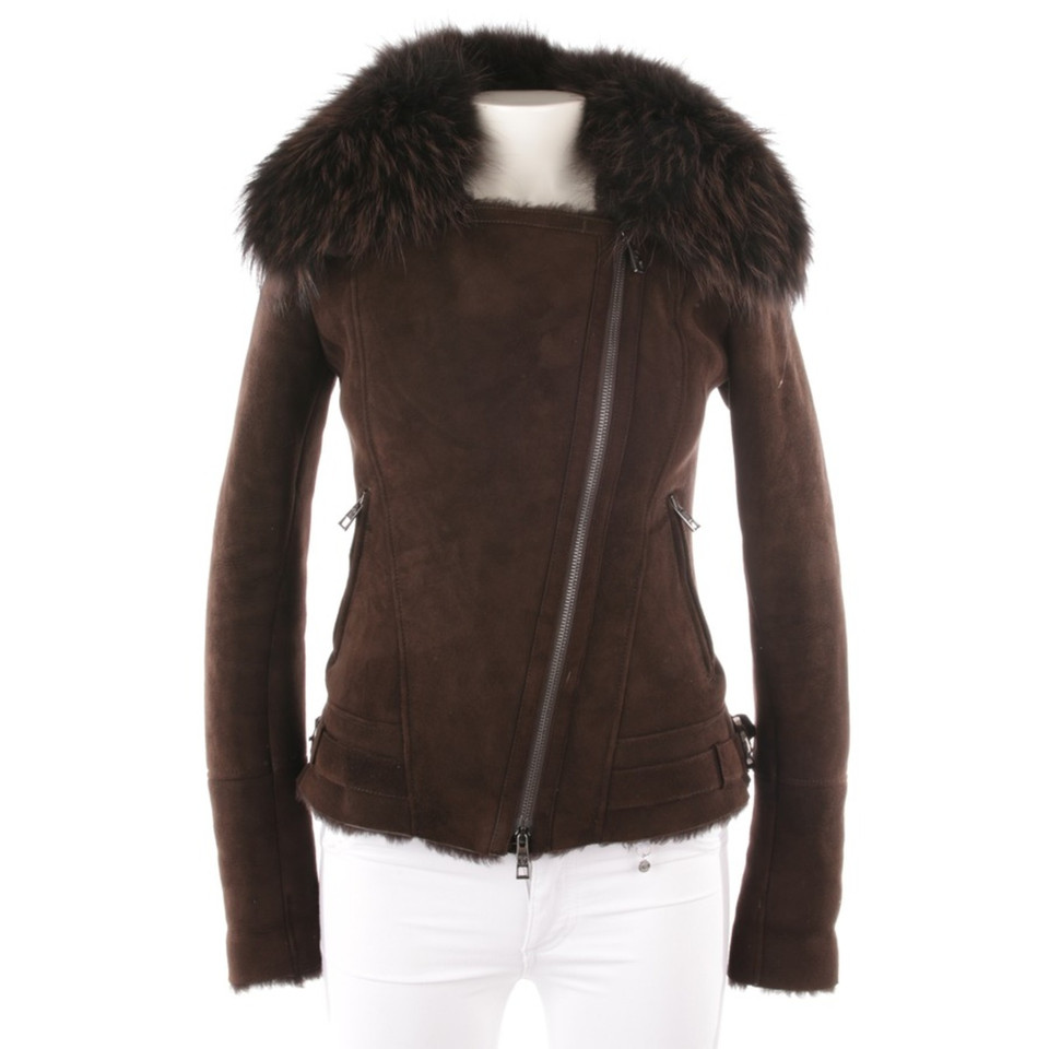 Sly 010 Jacke/Mantel aus Leder in Braun