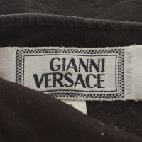 Gianni Versace Leather gloves with application