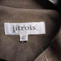 Jitrois Jacke/Mantel aus Leder in Grau