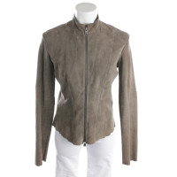 Jitrois Jacke/Mantel aus Leder in Grau