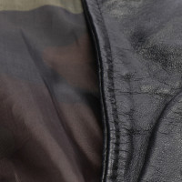Camouflage Couture Jacke/Mantel aus Leder in Schwarz