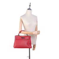 Hermès Kelly Bag 32 aus Leder in Rot