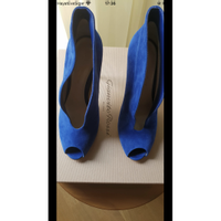 Gianvito Rossi Chaussures compensées en Daim en Bleu