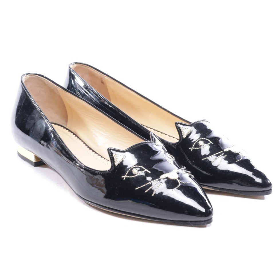 Charlotte Olympia Décolleté/Spuntate in Pelle in Nero