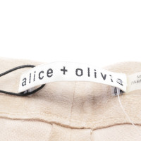 Alice + Olivia Paio di Pantaloni in Pelle in Color carne