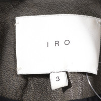 Iro Jacke/Mantel aus Leder in Khaki