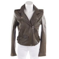 Iro Jacket/Coat Leather in Khaki