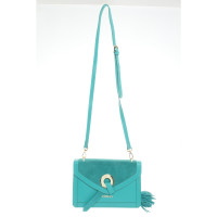 Marc Cain Shoulder bag Leather in Turquoise