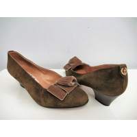 Pollini Pumps/Peeptoes en Daim en Marron