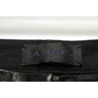 A.L.C. Paire de Pantalon en Cuir en Noir