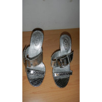 Tod's Sandals Leather in Silvery