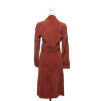 Gucci Giacca/Cappotto in Pelle scamosciata in Rosso