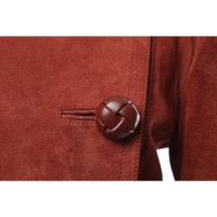 Gucci Giacca/Cappotto in Pelle scamosciata in Rosso