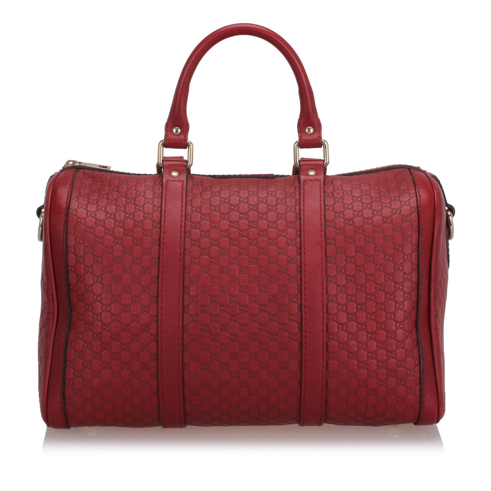 Gucci Boston Bag aus Leder in Rot