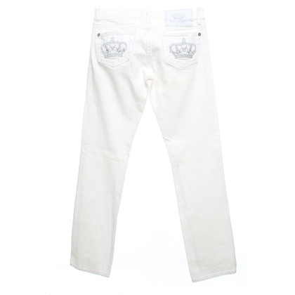 Victoria Beckham For Rock & Republic Jeans aus Baumwolle in Weiß
