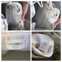 Chanel Rucksack aus Leder in Weiß