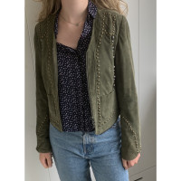 Zadig & Voltaire Jacke/Mantel aus Leder in Grün