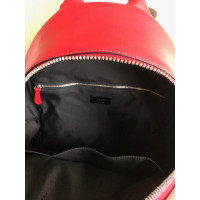 Fendi Rucksack aus Leder in Rot