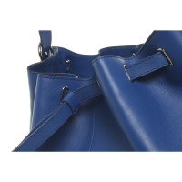 Orciani Shopper Leer in Blauw