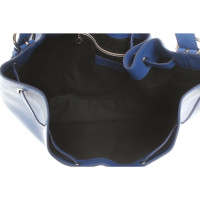 Orciani Shopper Leer in Blauw