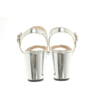 Prada Sandals Leather in Silvery