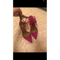 Aquazzura Wedges Suede in Pink