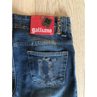 John Galliano Jeans Katoen in Blauw