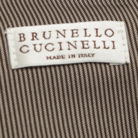 Brunello Cucinelli gonna di lana in taupe