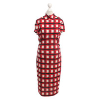 Diane Von Furstenberg plaid zijden jurk