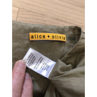Alice + Olivia Kleid aus Baumwolle in Khaki