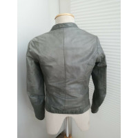 Goosecraft Jacket/Coat Leather in Petrol