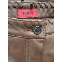 Hugo Boss Hose aus Leder in Braun
