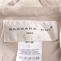 Barbara Bui Jacket/Coat Leather in Cream