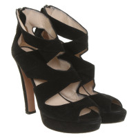 Prada Sandales en Daim en Noir