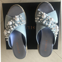 Le Silla  Sandals Canvas in Blue