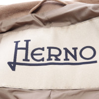 Herno Jacke/Mantel aus Leder in Beige