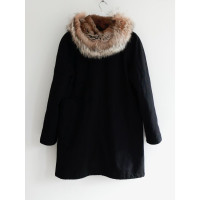 Yves Salomon Jacket/Coat Cotton in Black