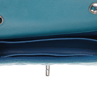 Chanel Classic Flap Bag Mini Rectangle Leer in Turkoois