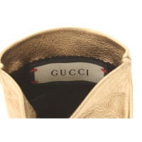 Gucci Handschuhe aus Leder in Gold