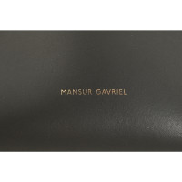 Mansur Gavriel Bordo Mini Bucket Bag en Cuir en Noir