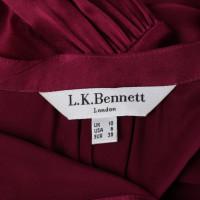 L.K. Bennett Kleid aus Seide in Bordeaux