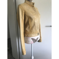 Ferre Jacke/Mantel aus Leder in Gelb
