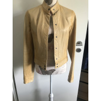 Ferre Jacke/Mantel aus Leder in Gelb