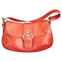 Coach Handbag Leather in Red