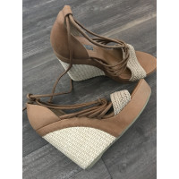Vic Matie Wedges Leather in Brown